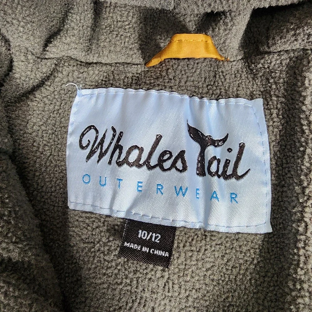 Whales Tail Outerwear Kids Size 10‎ 12 Brown Puffer Hooded Jacket Winter Warm